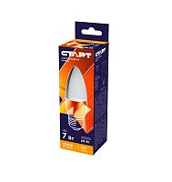 Лампа светодиодная Старт Candle C37 E27 7W 2700К 220V свеча WS (1/10/100)
