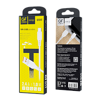 Кабель GFPower 01T USB (m)-Type-C (m) 1м 2.4A ПВХ белый (1/200/800)