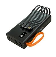 Внешний аккумулятор MORE CHOICE PB22-30 30000mAh 2.1A 2USB/Type-C/MicroUSB фонарик черный (1/5/25)