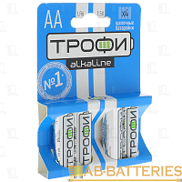 Батарейка Трофи LR6 AA BL4 Alkaline 1.5V (4/40/640/20480)