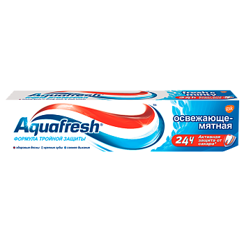 Зубная паста Aquafresh Освежающе-Мятная 100мл (1/12) 