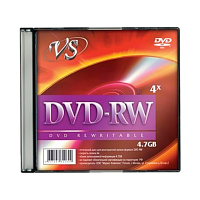Диск DVD-RW VS 4.7GB 4x 1шт. SlimCase (1/200) 