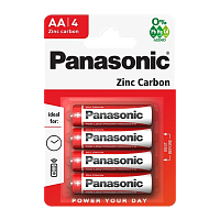 Батарейка Panasonic R6 AA BL4 Zinc Carbon 1.5V (4/48/240)