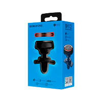 Держатель автомобильный Borofone BH12 в воздуховод магнит черный красный (1/120)