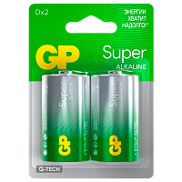 Батарейка GP Super G-Tech LR20 D BL2 Alkaline 1.5V (2/20/160)