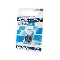 Батарейка Robiton PROFI CR1620 BL1 Lithium 3V (1/40/1800) 