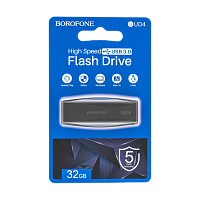 Флеш-накопитель Borofone Wonder BUD4 32GB USB3.0 пластик черный (1/40) 