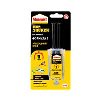 Клей Момент ФОРМУЛА-1 эпоксидный 14мл двухкомпонентный BL1 прозрачный (1/24)