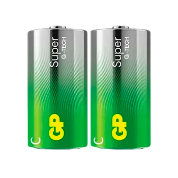 Батарейка GP Super G-Tech LR14 C Shrink 2 Alkaline 1.5V (2/24/240)