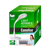 Светильник настольный Camelion KD-790 7W 230V 1LED на основании сенс. 4 ур.ярк.+ ув.линз. белый (1/4