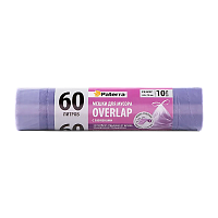 Мешки для мусора Paterra OVERLAP 60л ПНД 10шт. с завязками (1/25)