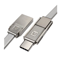 Кабель Remax RC-070th Gplex USB (m)-Lightning/Type-C/microUSB (m) 1м 2.1A серебряный