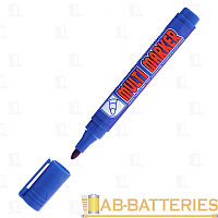 Маркер перманентный Crown Multi Marker CPM-800 3.0мм BL1 синий (1/36) 