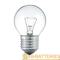 Лампа накаливания General Electric E27 40W 230V шар 45мм прозрачная