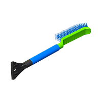 Щетка для автомобиля Brumex OKTAN сметка 42.5см со скребком зеленый (1/40)