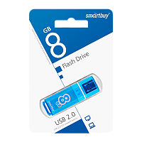 Флеш-накопитель Smartbuy Glossy 8GB USB2.0 пластик синий 