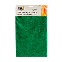 Тряпка для пола Рыжий кот M-02F-XXL 80х100см микрофибра зеленый (1/10/40)
