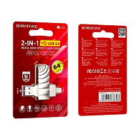 Флеш-накопитель Borofone Soul BUD3 64GB USB3.0 Type-C (m) металл серый (1/25) 