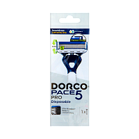 Бритва одноразовая DORCO "PACE5 PRO" 5 лезвий с триммером 1шт. (1/10)