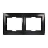 Рамка Smartbuy 2-местная горизонтальная черная "Венера"