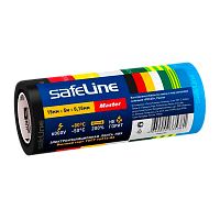 Изолента Safeline MASTER 15мм*5м ПВХ рулон 7шт. ассорти (1/40) 