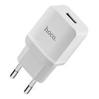 Сетевое З/У HOCO C22A 1USB 2.4A с кабелем microUSB белый (1/41/246) 