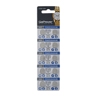 Батарейка GoPower G8/LR1120/LR55/391A/191 BL10 Щелочная 1.55V (10/1000/3600)