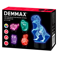 Ночник Demmax UF-717 3W 220V на основании RGB (1/40) 
