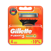 Сменные кассеты Gillette "FUSION POWER" 5 лезвий 4шт. (цена за 1 шт) (4/40)