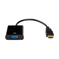 Переходник Atcom HDMI (m)-VGA (f) черный (1/5/250)
