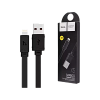 Кабель HOCO X5 USB (m)-Lightning (m) 1м 2.4A ПВХ черный (1/30/300)