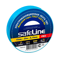 Изолента Safeline 15мм*20м ПВХ синий (10/200)