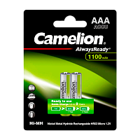 Аккумулятор предзаряженный RTU Camelion HR03 AAA BL2 NI-MH Always Ready 1100mAh (2/24/480)