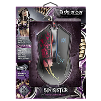 Мышь проводная Defender GM-933 SIN'SISTER игровая USB черный (1/40) 