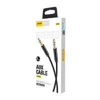 Кабель AUX Aspor A230 Jack 3.5mm (m)-Jack 3.5mm (m) 1м черный 