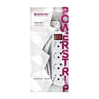 Удлинитель Defender L340 4р.С/З 16A 3.0м с выкл. ПВС 3x1мм² IP20 белый (1/40)