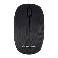 Мышь беспроводная GoPower GPM02 классическая USB черный (1/100)