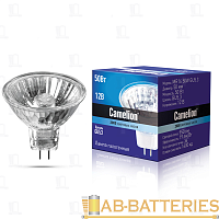 Лампа галогенная Camelion MR16 GU5.3 50W 2800К 12V софит 50мм прозрачная (1/10/200)