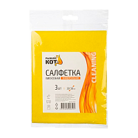 Салфетка Рыжий кот 30х38см 3шт. вискоза (1/100)