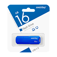 Флеш-накопитель Smartbuy Clue 16GB USB2.0 пластик синий 