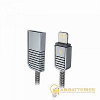 USB кабель REMAX Linyo (IPhone 5/6/7/SE) RC-088i Серебро (1M, 2.1A) | Ab-Batteries | Элементы питания и аксессуары для сотовых оптом