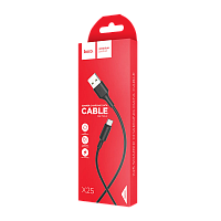 Кабель HOCO X25 USB (m)-Type-C (m) 1м 2.0A ПВХ черный (1/30/300)