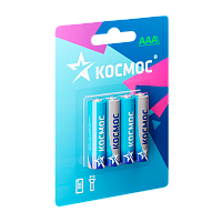 Батарейка Космос R03 AAA BL4 Zinc Carbon 1.5V (4/64/768)