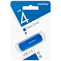 Флеш-накопитель Smartbuy Scout 4GB USB2.0 пластик голубой 