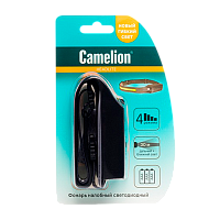 Фонарь налобный Camelion LED5383 LED+COB от батареек 3хАА 4 режима черный (1/10/60)