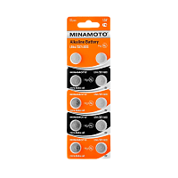 Батарейка Minamoto G13/LR1154/LR44/357A/A76 BL10 Alkaline 1.5V (10/200/10000)