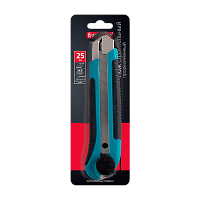 Нож строительный Smartbuy 25мм выдвижной обрезиненная рукоять голубой