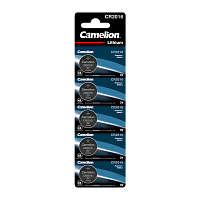 Батарейка Camelion CR2016 BL5 Lithium 3V (5/50/1800)