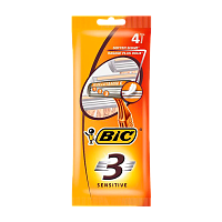 Бритва одноразовая BIC "БИК 3 Sensitive" 3 лезвия 4шт. (1/20)