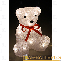 Фигурка Космос "Медведь" акрил 17*19см с подсветкой белый (1/8)